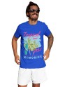 Men's 100% Cotton Goa Printed t-shirt | Round Neck Summer Holidays t-shirt | Half Sleeve Graphic Tshirt (IN, Alpha, S, Regular, Blue)