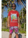 Men's 100% Cotton Goa Printed t-shirt | Round Neck Summer Holidays t-shirt | Half Sleeve Graphic Tshirt (IN, Alpha, S, Regular, Red)