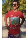 Men's 100% Cotton Goa Printed t-shirt | Round Neck Summer Holidays t-shirt | Half Sleeve Graphic Tshirt (IN, Alpha, S, Regular, Red)